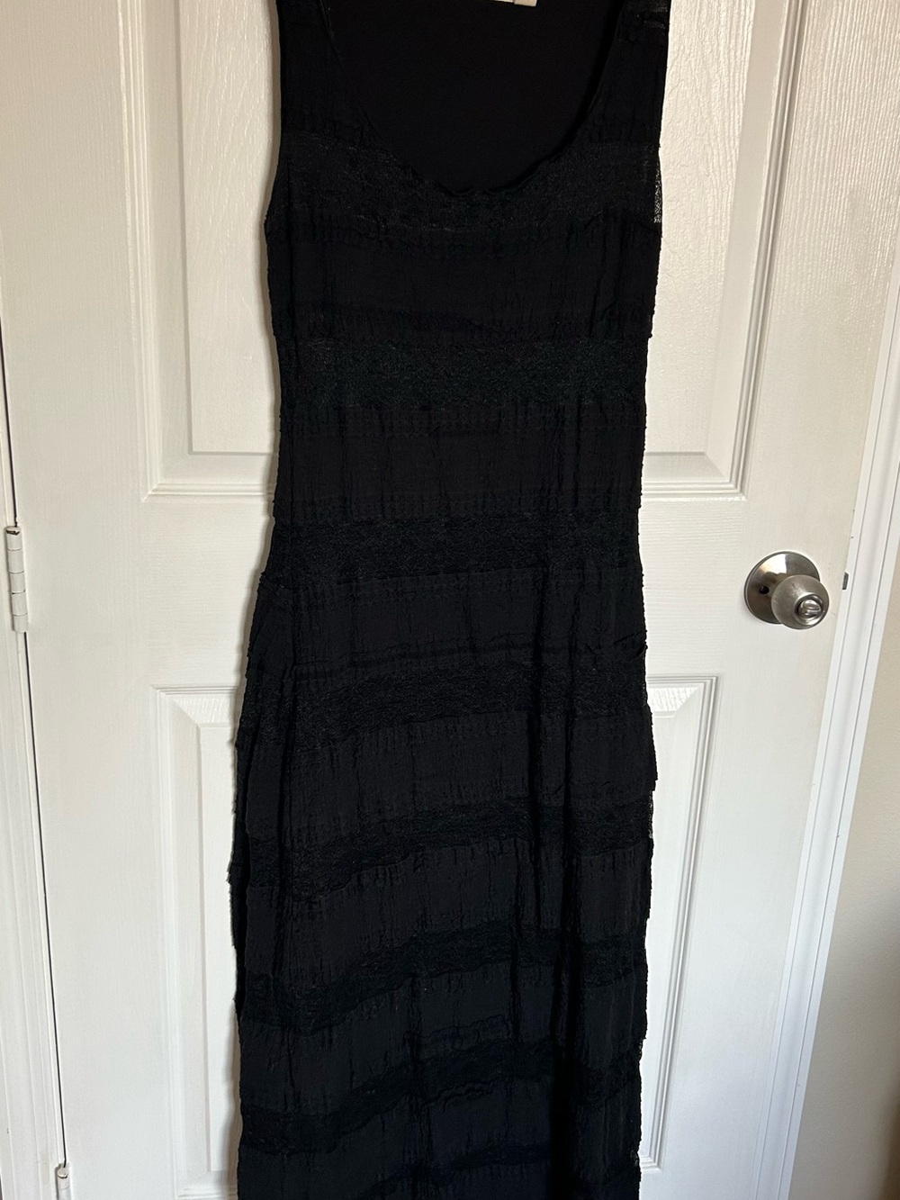 Chelsea & Violet Black Textured Sleeveless Maxi Dress